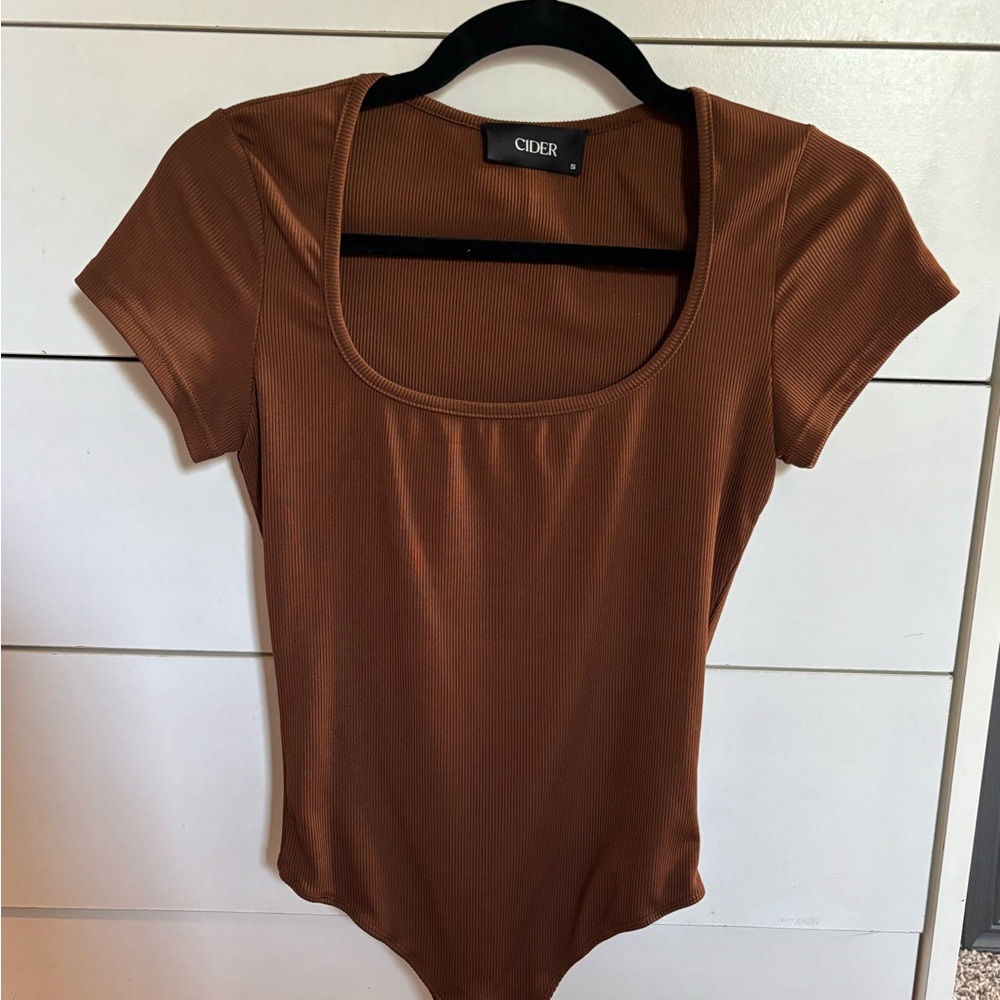 Cider Rust Ribbed Bodysuit